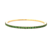 DEMEGLIO 18K Yellow Gold Tsavorite Stretch Bracelet